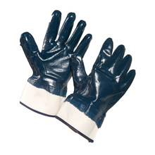 Double Dipped Blue Nitrile Coated Cotton Jersey Gloves